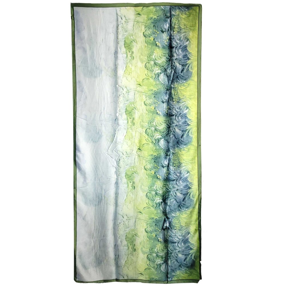 NWT Long Soft Scarf 34"x69" Rectangle Silk Feeling 100% Shawl Wrap 0207